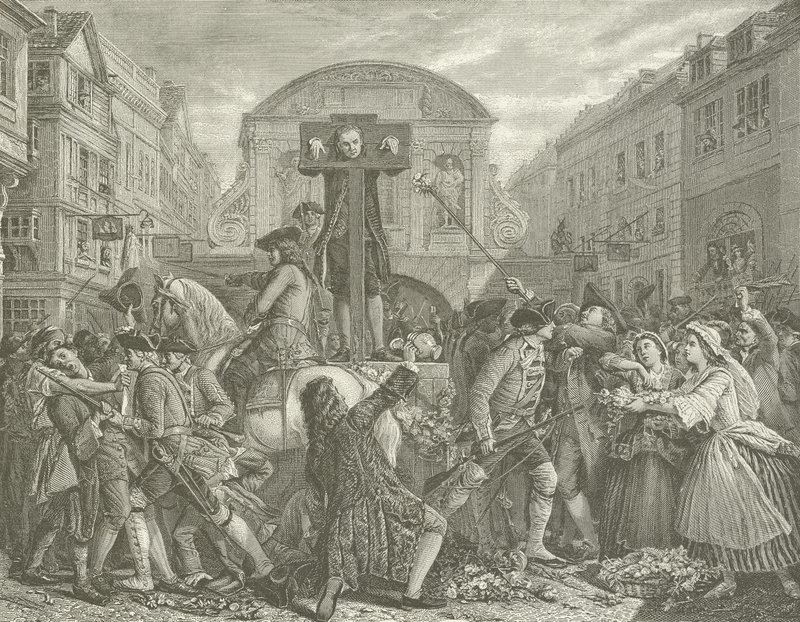 丹尼尔迪福在颈手枷，1703年 作者 艾尔·克洛（Eyre Crowe）