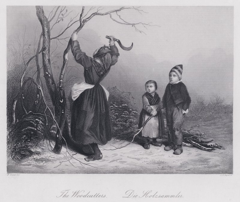 The Woodcutters (engraving) 作者 格里尼尔