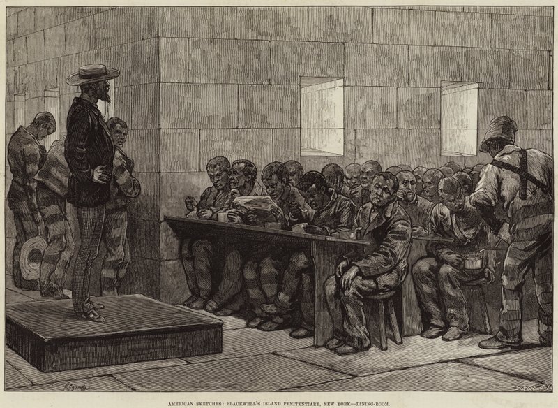 American Sketches，Blackwell&39;s Island Penitentiary，New York，Dining-Room 作者 费利克斯·雷加美