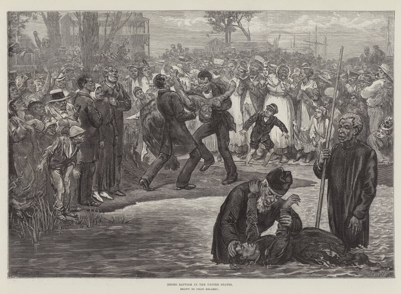 Negro Baptism in the United States (engraving) 作者 费利克斯（后）复活