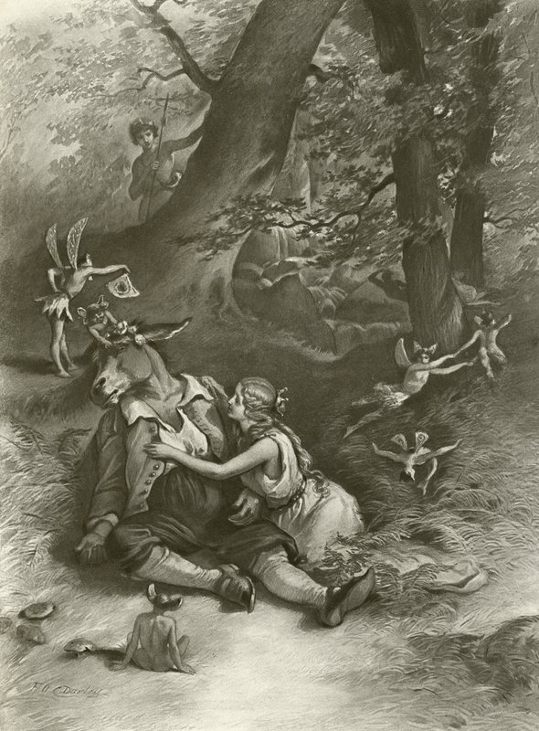 仲夏夜之梦。第四幕，第一幕（凹版印刷） 作者 费利克斯·奥克塔维斯·卡尔·达利