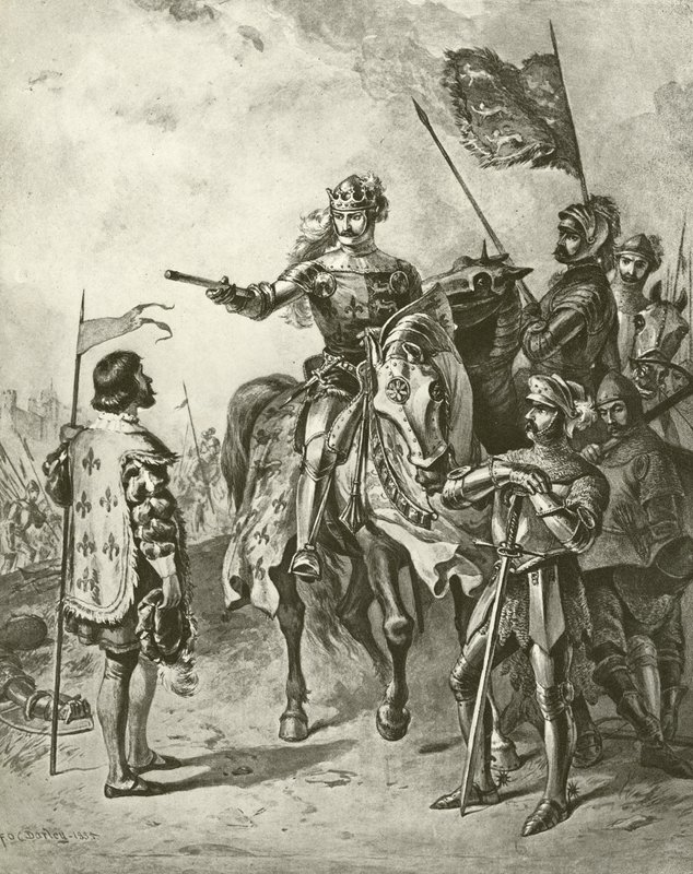 King Henry Fifth V.第四幕，场景七（凹版印刷） 作者 费利克斯·奥克塔维斯·卡尔·达利