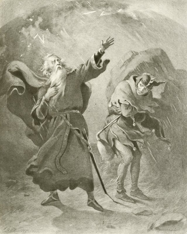 李尔王。第三幕，场景二（凹版印刷） 作者 费利克斯·奥克塔维斯·卡尔·达利