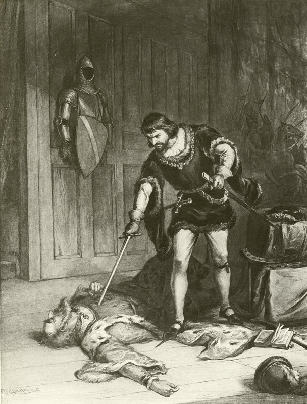 亨利六世的第三部分。 Act V-Scene VI（凹版印刷） 作者 费利克斯·奥克塔维斯·卡尔·达利