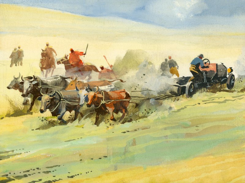 万里赛车（水粉画纸） 作者 费迪南多·塔科尼