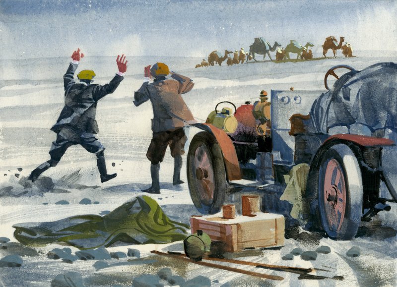 万里赛车（水粉画纸） 作者 费迪南多·塔科尼