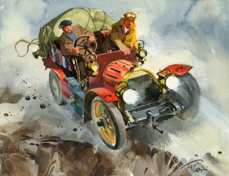 万里赛车（水粉画纸） 作者 费迪南多·塔科尼