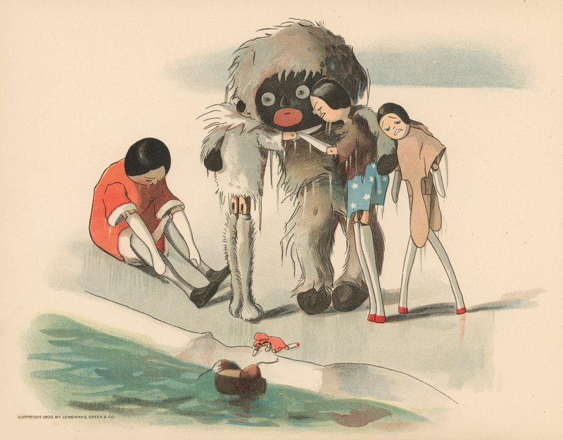 Golliwoggs极地冒险的例证 作者 弗洛伦斯·阿普顿