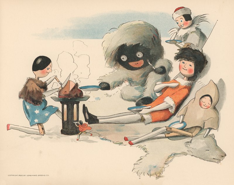 Golliwoggs极地冒险的例证 作者 弗洛伦斯·阿普顿