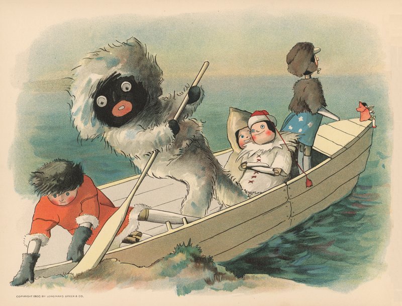 Golliwoggs极地冒险的例证 作者 弗洛伦斯·阿普顿