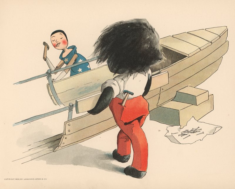 Golliwoggs极地冒险的例证 作者 弗洛伦斯·阿普顿