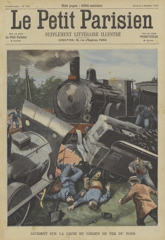 在Chemin du Fer du Nord，法国的火车车祸 作者 路易斯·莫厄尔财富