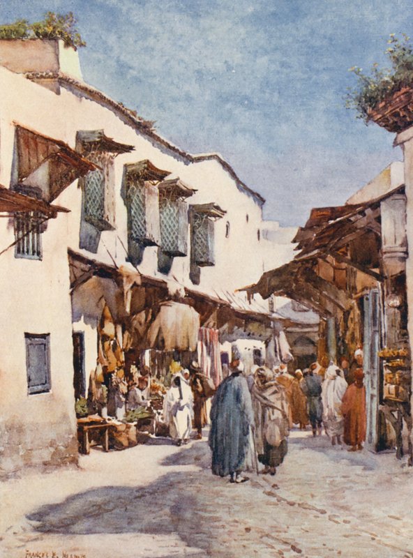 Souk el Belat，突尼斯（彩色印刷版） 作者 弗朗西斯·内斯比特