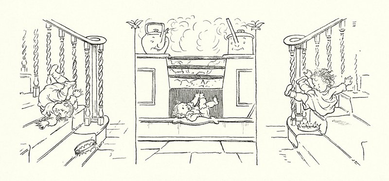 查尔斯-狄更斯为《神奇的鱼刺》绘制的插图（石版画） 作者 弗朗西斯·唐金·贝德福德