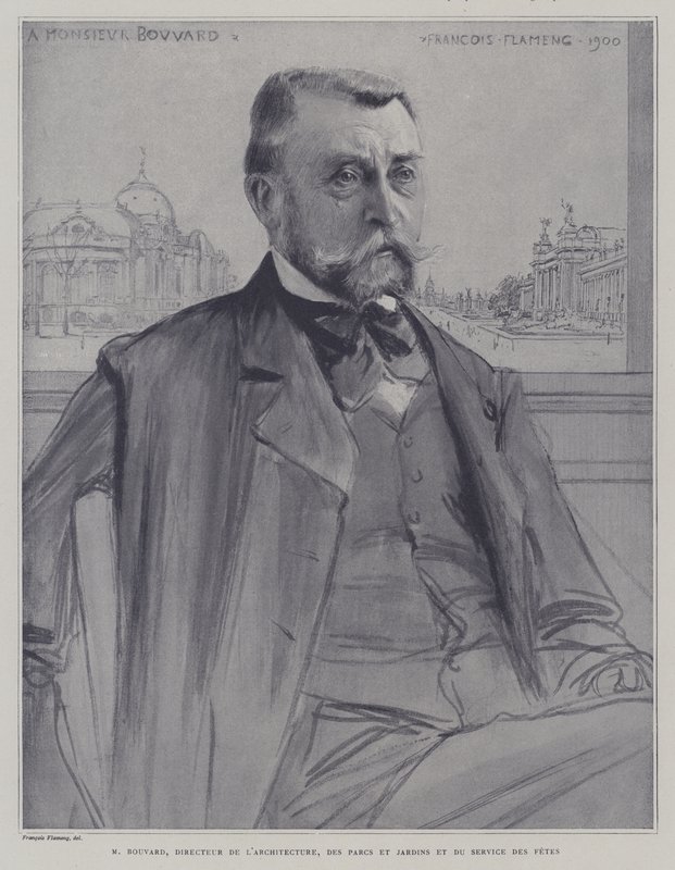 Joseph-Antoine Bouvard，法国建筑师和管理员（石版画） 作者 弗朗索瓦（后）弗拉门