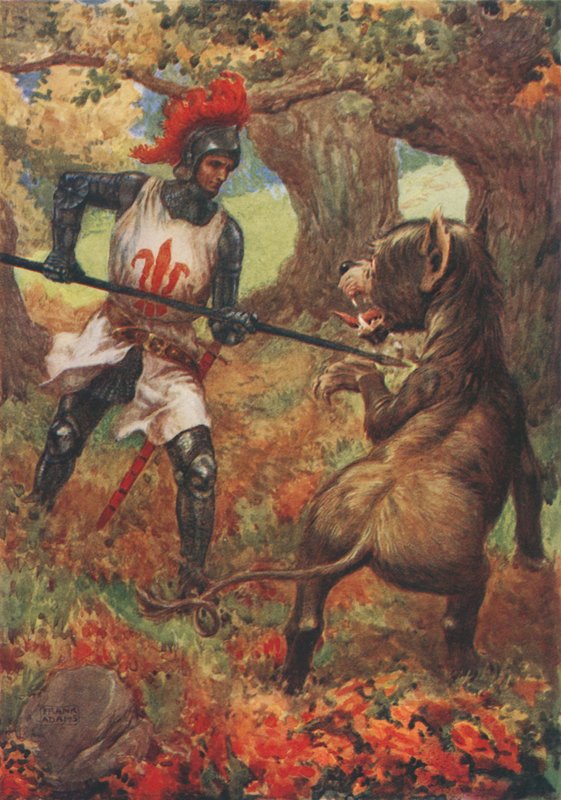 Calidore爵士和Blatant Beast，来自Edmund Spenser的The Faerie Queene 作者 弗兰克·亚当斯