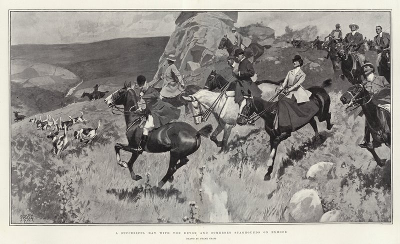 埃克斯穆尔与Devon和Somerset Staghounds成功的一天 作者 弗兰克·克雷格