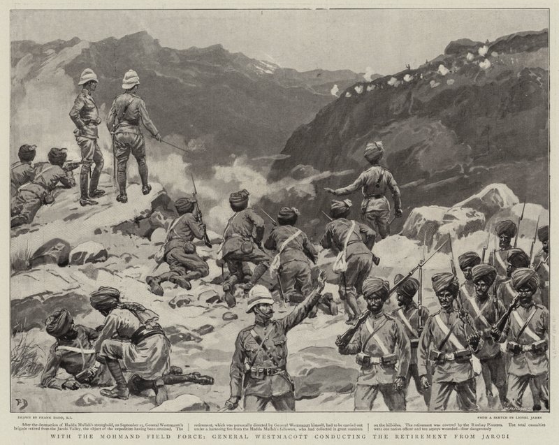 随着Mohmand Field Force，韦斯特马科特将军从Jarobi进行退休 作者 弗兰克·达德