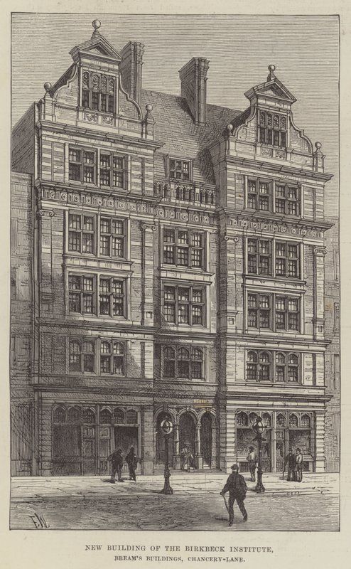Birkbeck研究所的新建筑，Bream的建筑物，Chancery-Lane 作者 弗兰克沃特金斯