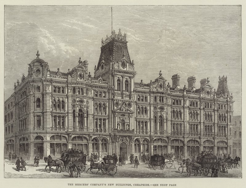 Mercers&39;公司的新建筑，Cheapside 作者 弗兰克沃特金斯