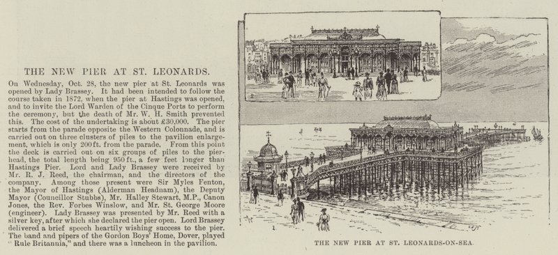 St Leonards-on-Sea的新码头 作者 弗兰克沃特金斯