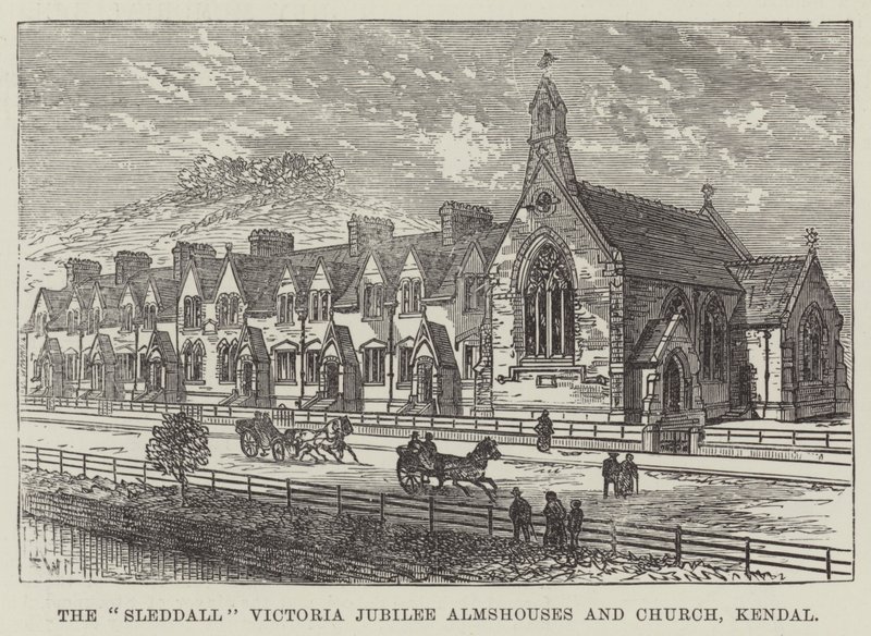 The Sleddall Victoria Jubilee Almshouses and Church，Kendal 作者 弗兰克沃特金斯