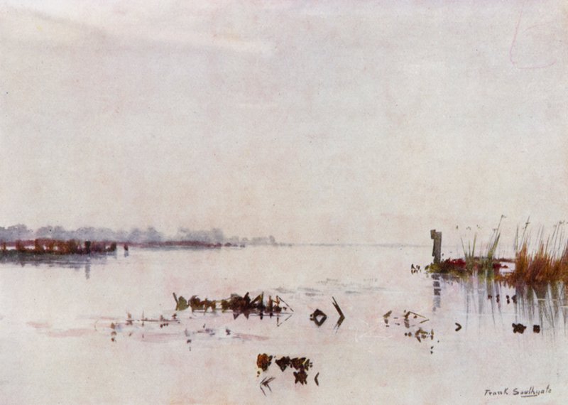 诺福克·布罗斯（Norfolk Broads）：巴顿·布罗德（Barton Broad）入口 作者 弗兰克·索斯盖特