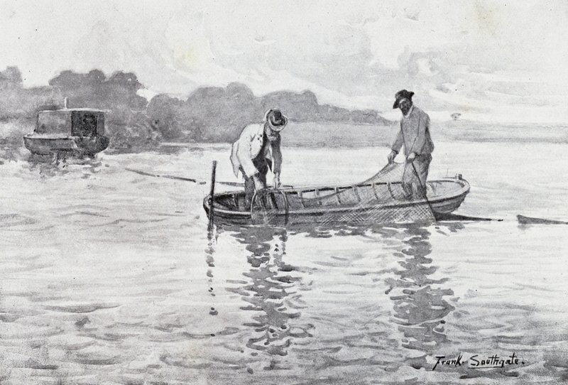 诺福克·布罗德斯（Norfolk Broads）：拖曳鳗鱼荚 作者 弗兰克·索斯盖特