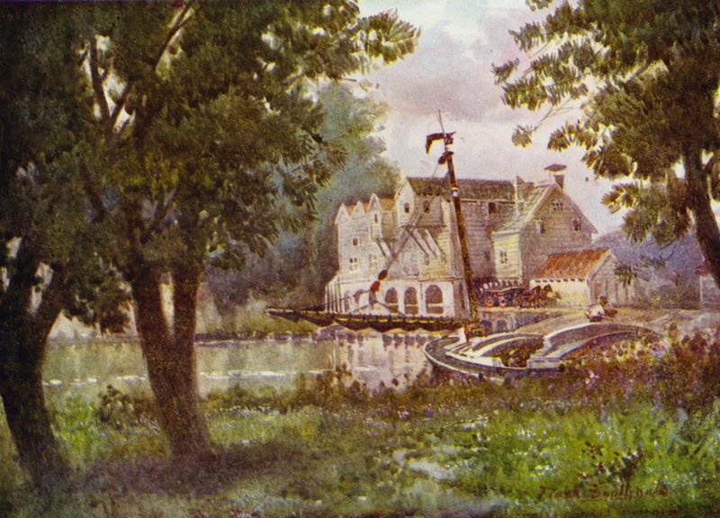 Norfolk Broads: Horstead Mill (colour litho) 作者 弗兰克·索斯盖特