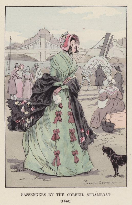 Corbeil Steamboat的乘客，1846年 作者 弗朗索瓦·库本（FrançoisCourboin）