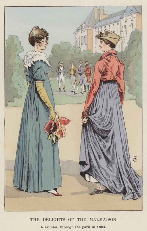 Malmaison的美食，1804年穿过公园的闲逛 作者 弗朗索瓦·库本（FrançoisCourboin）