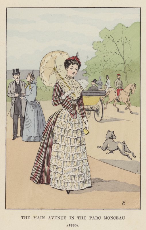 1886年，蒙索公园的主要大道 作者 弗朗索瓦·库本（FrançoisCourboin）