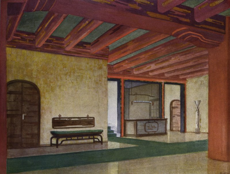 酒店前厅（彩色石版画） 作者 弗朗斯·阿诺德·布劳豪斯·德·格鲁特
