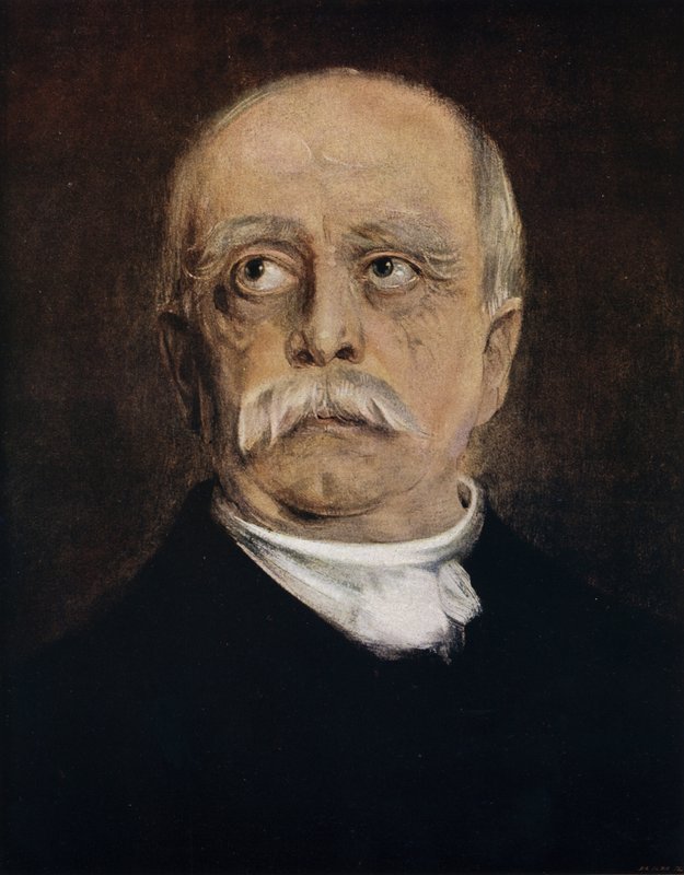 Otto von Bismarck, Prussian statesman and Chancellor of Germany (colour litho) 作者 弗朗兹·塞拉夫·冯（后）伦巴赫