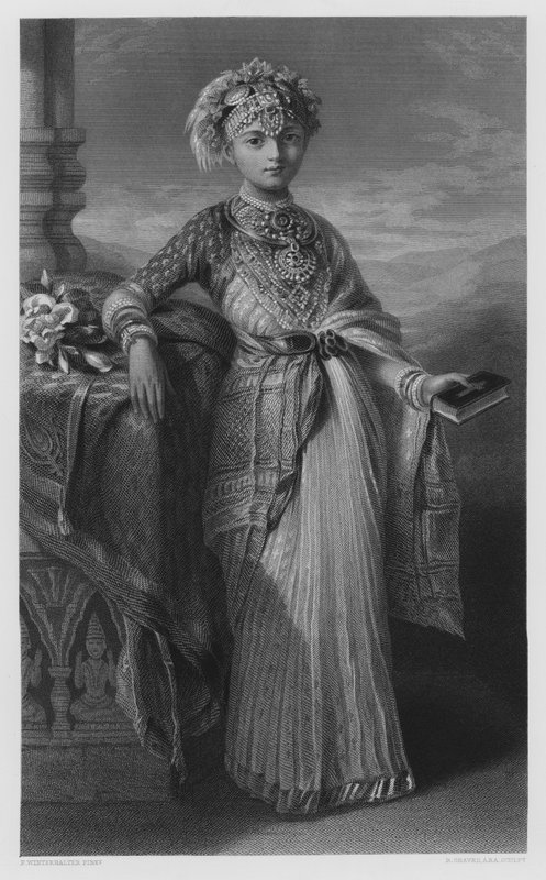 Coorg的Princess Victoria Gouramma，来自Royal Collection的照片 作者 温特豪德之后的弗朗兹·萨维尔