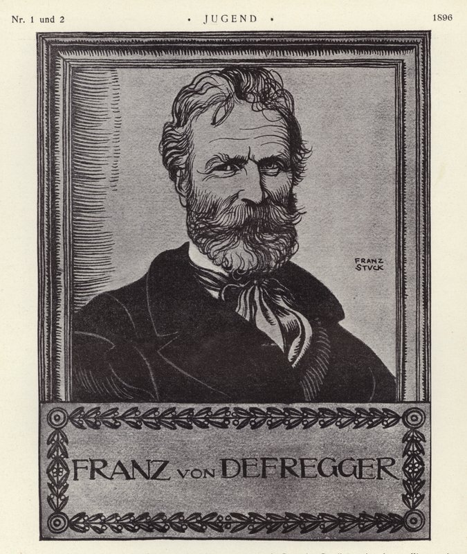 Franz von Defregger，奥地利艺术家（石版画） 作者 弗朗兹·冯·斯塔克