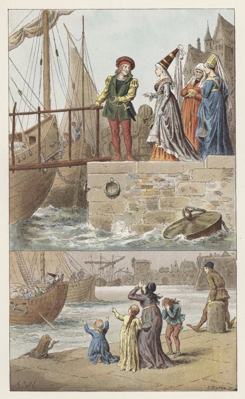 A Nantes, a Nantes est arrive (colour litho) 作者 弗雷德里克·西奥多（后）里克斯