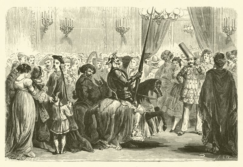 Masked ball of the Grande Monde: entrance of Don Quixote (engraving) 作者 弗雷德里克·西奥多（后）里克斯