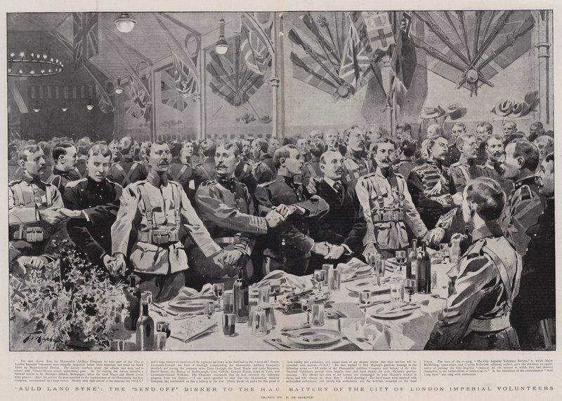 Auld Lang Syne，伦敦金融城帝国志愿者HAC电池的送餐晚宴 作者 弗雷德里克·德·哈嫩
