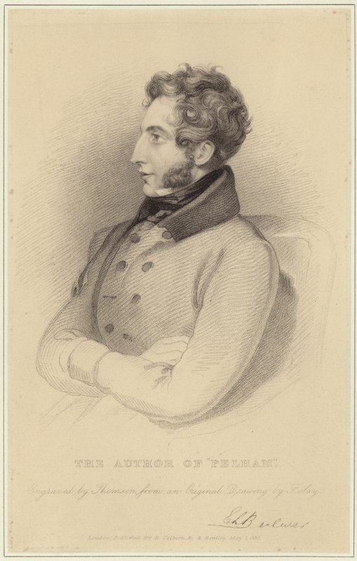 Edward Bulwer-Lytton，Baron Lytton的肖像 作者 弗雷德里克·理查德·说