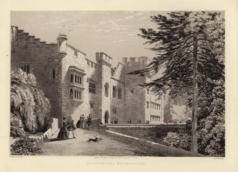 Brougham Hall（lithotint） 作者 弗雷德里克·威廉·赫尔姆