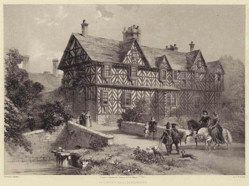 什罗普郡的Pitchford Hall 作者 弗雷德里克·威廉·赫尔姆