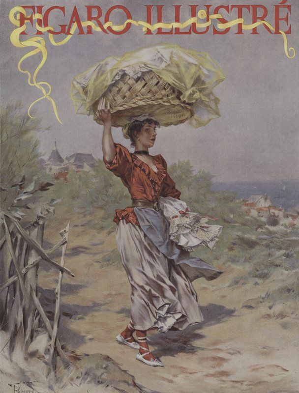比亚里茨。 Le Figaro Illustre的封面，1895年3月 作者 弗雷德里克·亨德里克·凯默勒