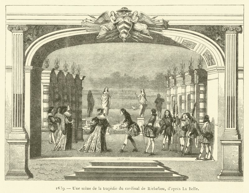 1639年，Une场景de la tragedie du cardinal de Richelieu 作者 法语学校