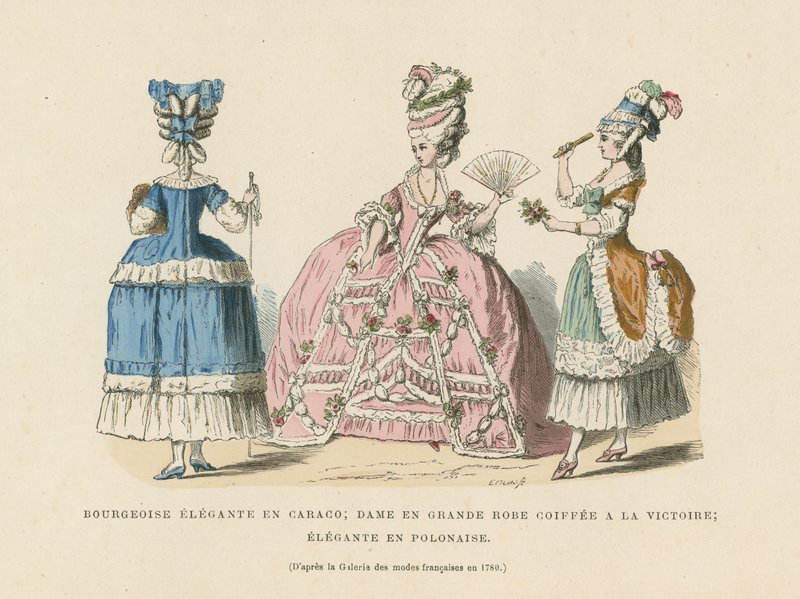 法国女性的时尚，1780年 作者 法语学校