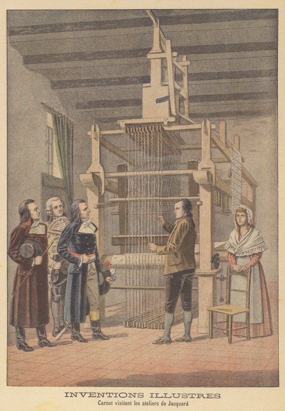 Lazare Carnot参观了1801年里昂的提花工作室 作者 法语学校