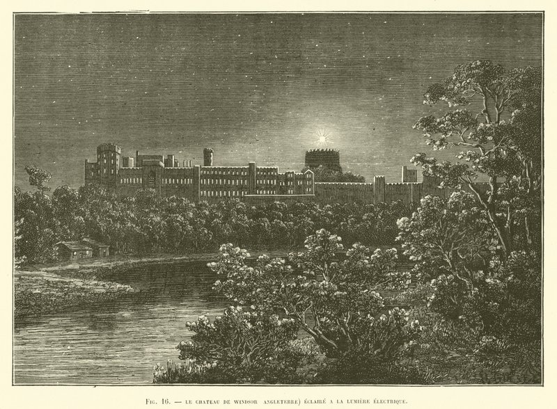 Chateau De Windsor（英格兰）照亮电灯 作者 法语学校
