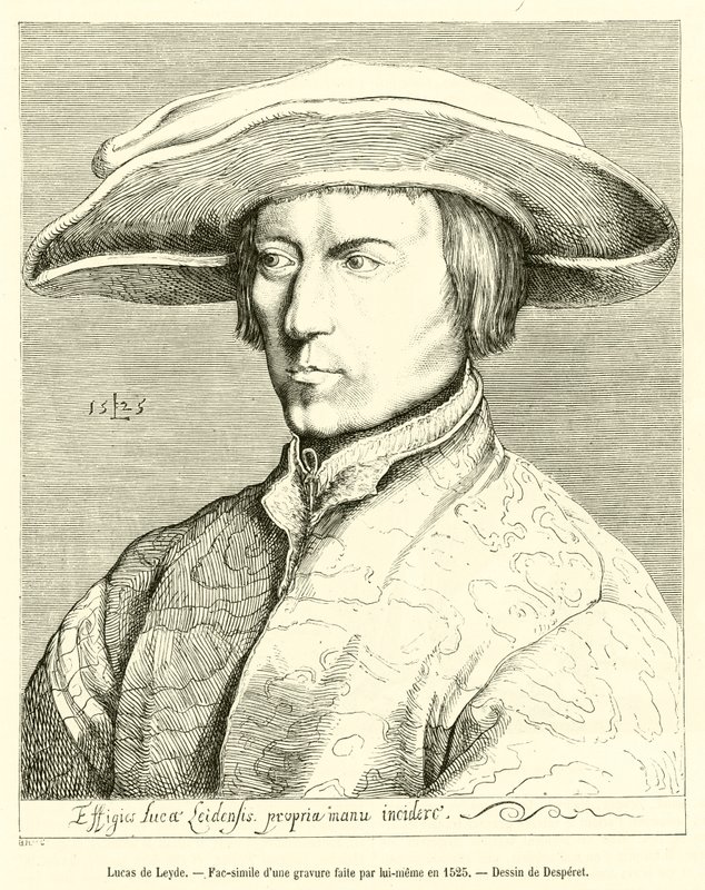 Lucas de Leiden，他在1525年自己制作的雕刻品 作者 法语学校