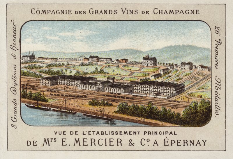 E Mercier and Co.，香槟生产商，法国Epernay（chromolitho）的主要成立 作者 法语学校