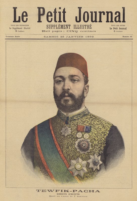 Tewfik Pasha，埃及的Khedive 作者 法语学校